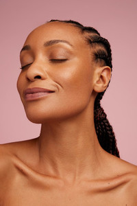 African american female with healthy skin