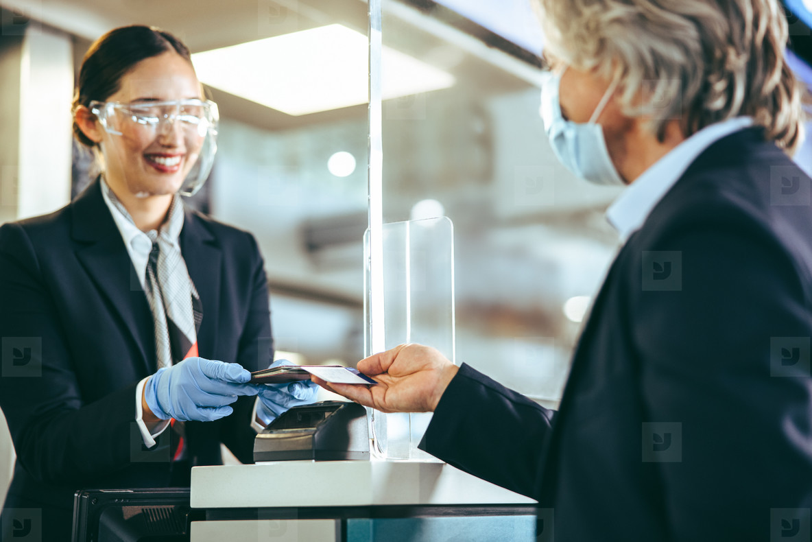 Safe checking in of travelers at airport