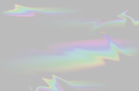Abstract of blurred wave rainbow prism light overlay on grey bac