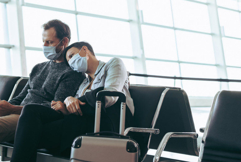 Tourists stranded at airport during covid lockdown