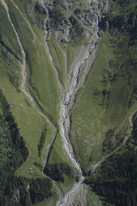 Aerial view Lauterbrunnental Canton of Berne Switzerland