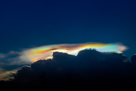 Natural phenomenon  The sky where the light is refracted in the
