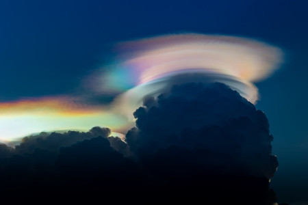 Natural phenomenon  The sky where the light is refracted in the