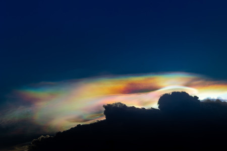 Natural phenomenon The sky where the light is refracted in the