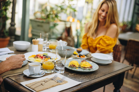 Luxury breakfast at a luxury hotel