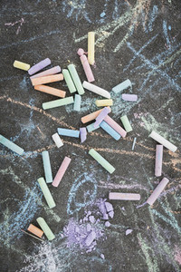Multicolor sidewalk chalk