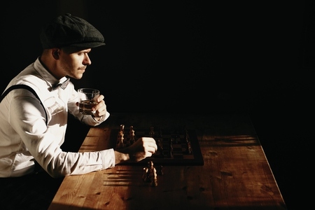 Dapper man playing chess 3