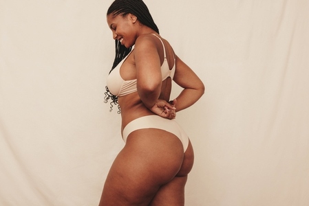 Young woman embracing body positivity