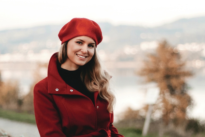 Good looking women during fall 12