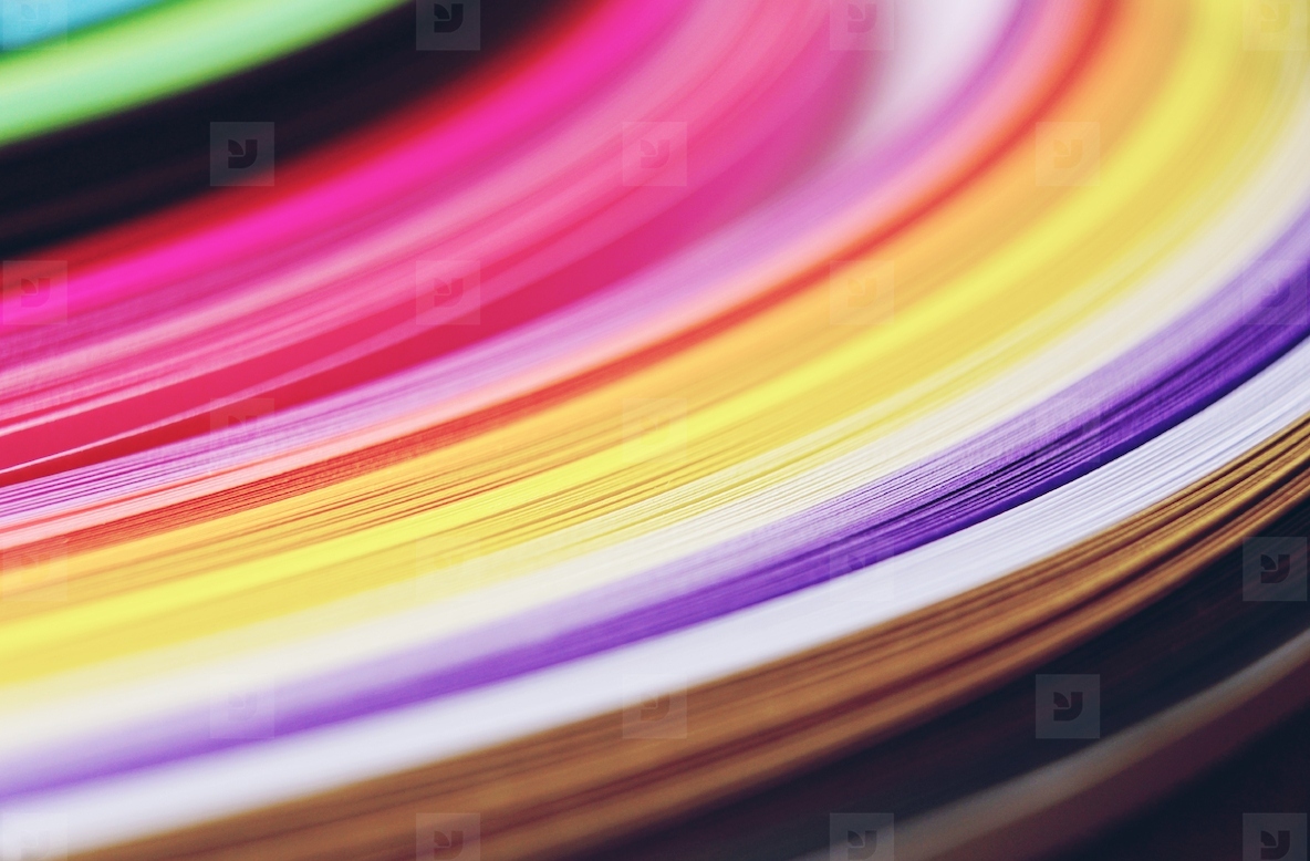 Rainbow paper abstract macro