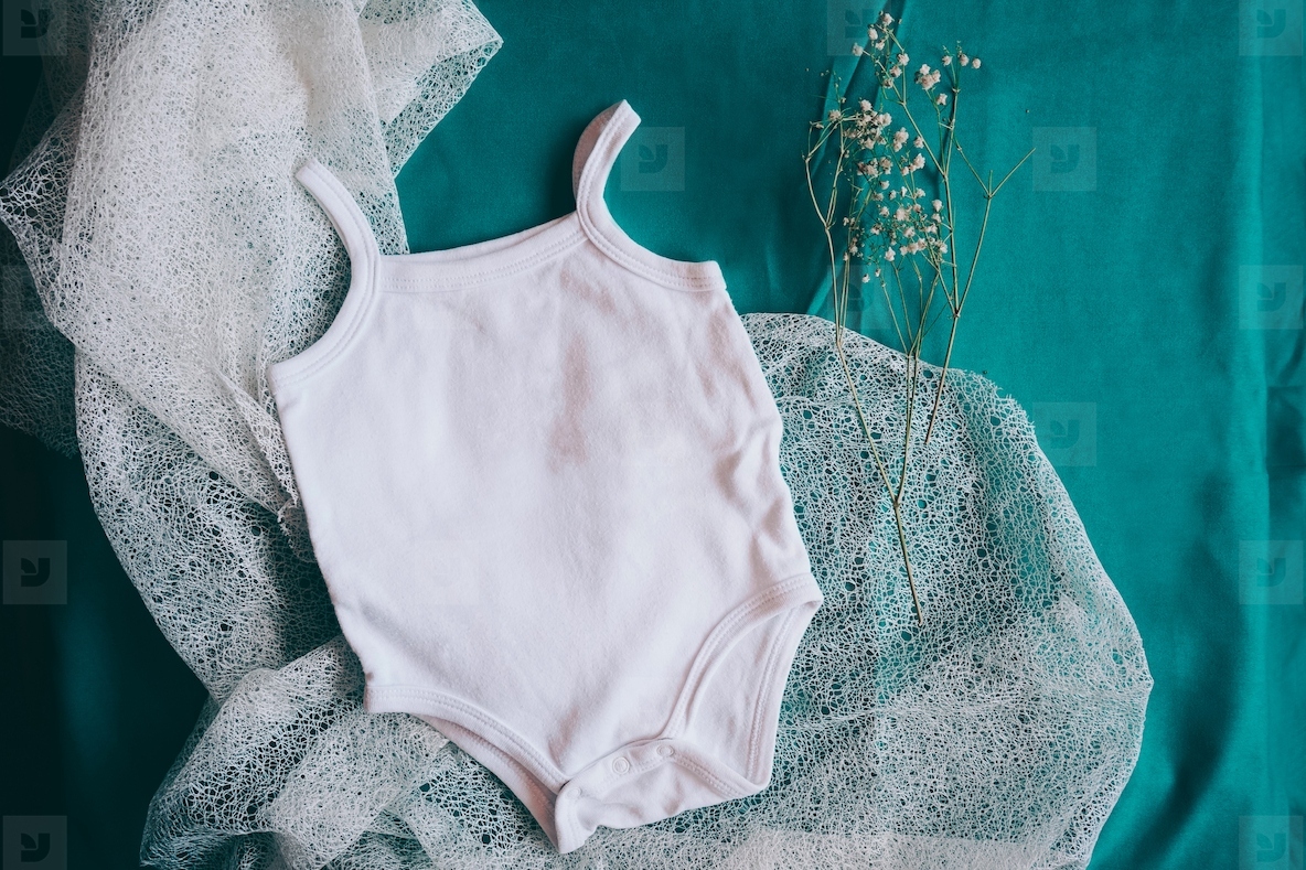 White summer body for a newborn baby