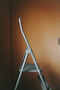 Detail of a ladder in a new room