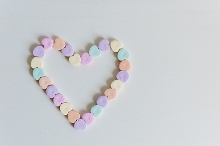 Heart Made of Candy Hearts