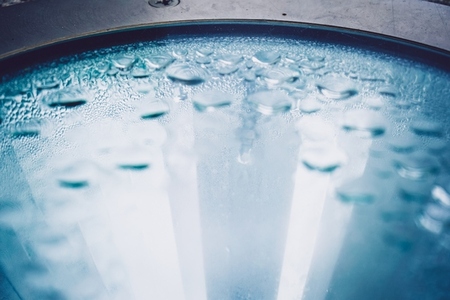 Abstract image of raindrops over a glass