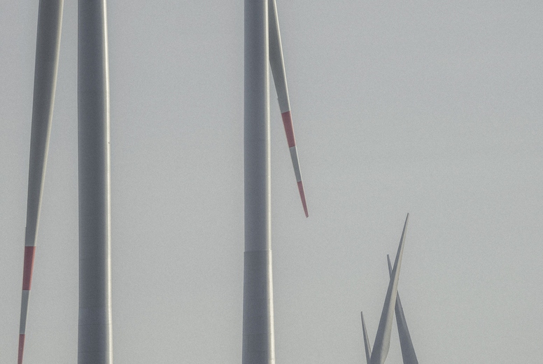 Wind turbines against blue sky #Germany
