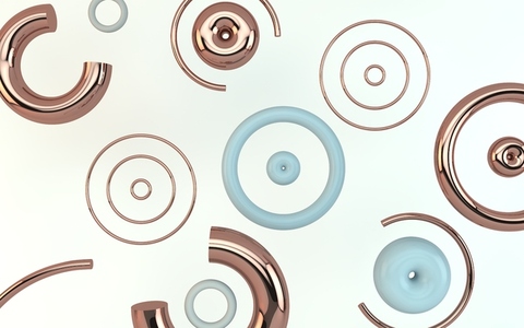 abstract circles and pipes