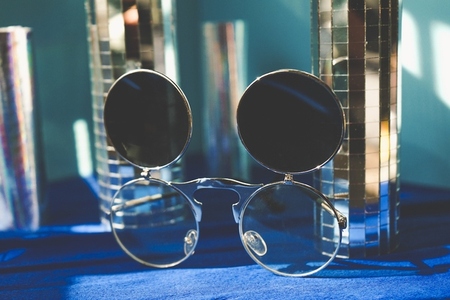 Retro sunglasses in a retro disco set