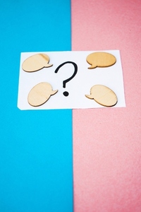 Conceptual image about questions and answers about gender identi