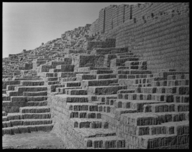 Ancient stone steps of Huaca Pucllana Lima