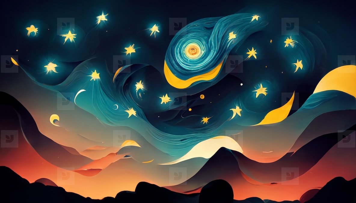 starry night background stock photo (262555) - YouWorkForThem