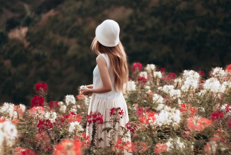 White, Red, Pink Flowers