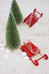 Colorful christmas backgorund with classic christmas toys decora