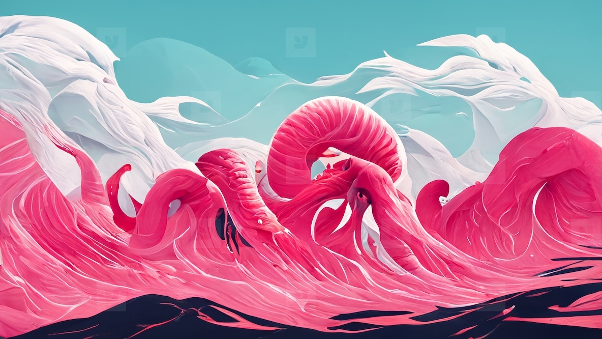 Abstract pink venom concept art background, illustration digital