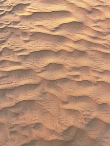 Natural pattern on a dune sand at sunset in desert