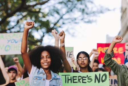 Teenagers standing up against climate change