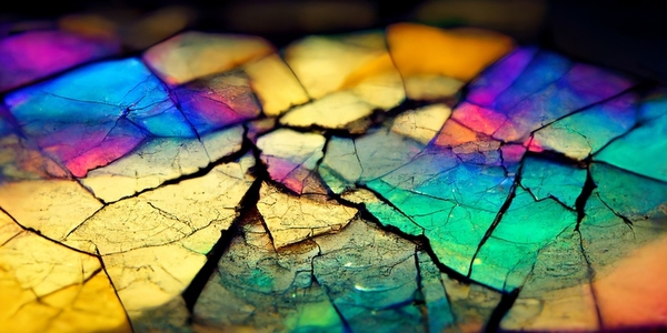 cracked glass colorful