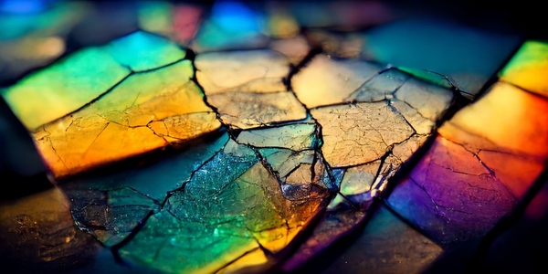 cracked glass colorful