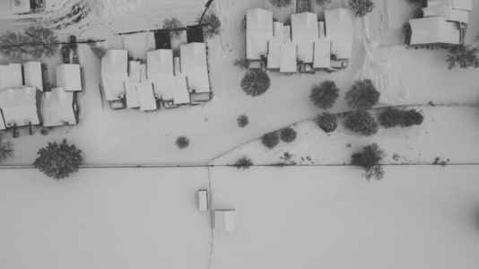 Monochrome snowy neighborhood 6