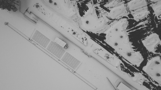 Monochrome snowy neighborhood 8