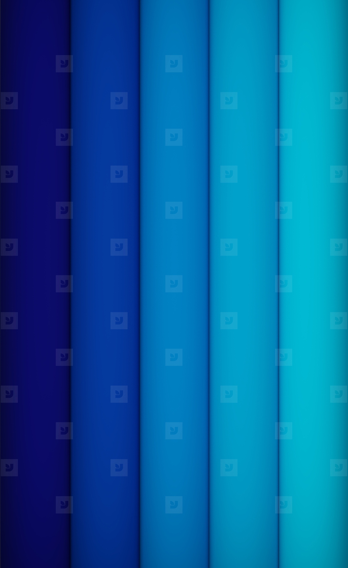 Five vertical lines with different colors  3d render  3d illustraction