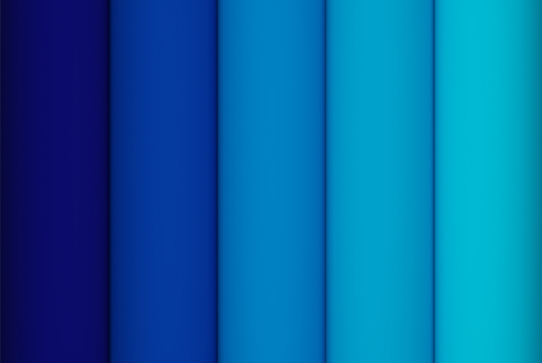 Five vertical lines with different colors, 3d render, 3d illustraction