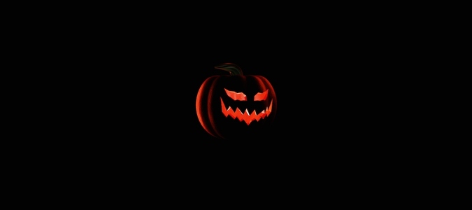 Halloween pumpkin on black background  Glowing pumpkin  3d render  3d illustration