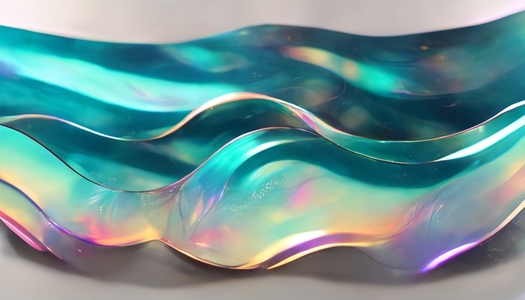 Abstract art liquid shape futuristic holographic pearlescent neo