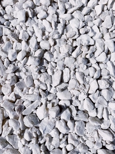 Shot from above of many small white stones