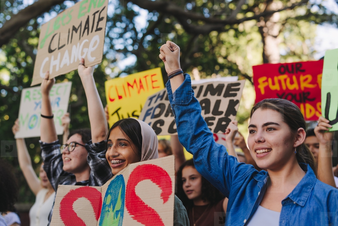 Youth actvists fighting against global warming and climate change