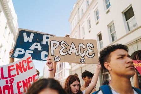 Generation Z standing up against war and violence