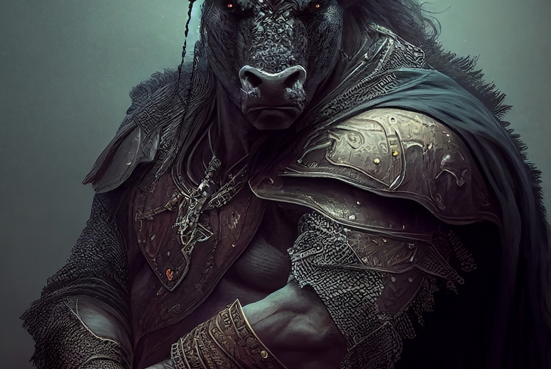 Monster bull as a warrior