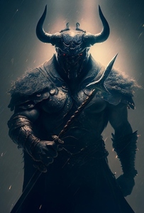 Monster bull as a warrior
