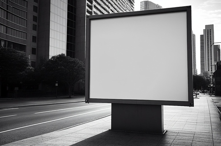 Blank billboard mock up in city