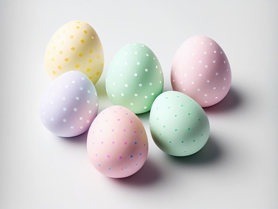 pastel painted easter eggs