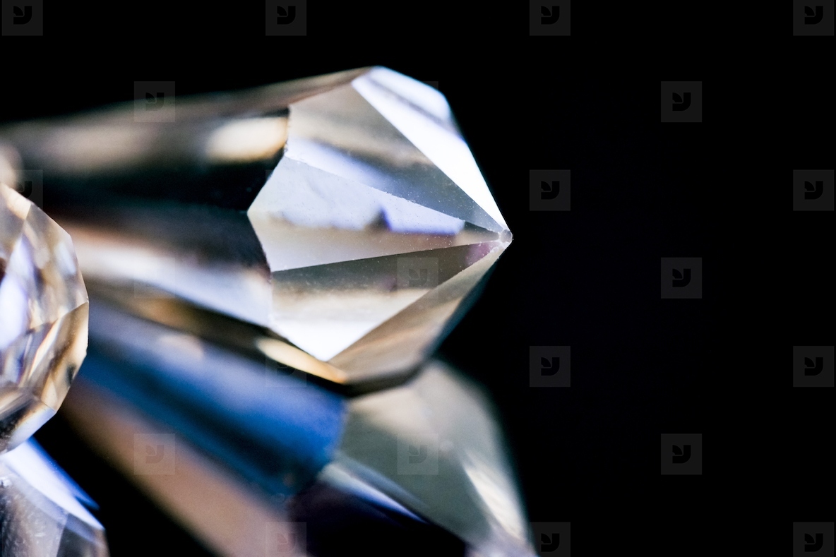 Prism of crystal in elegant product image