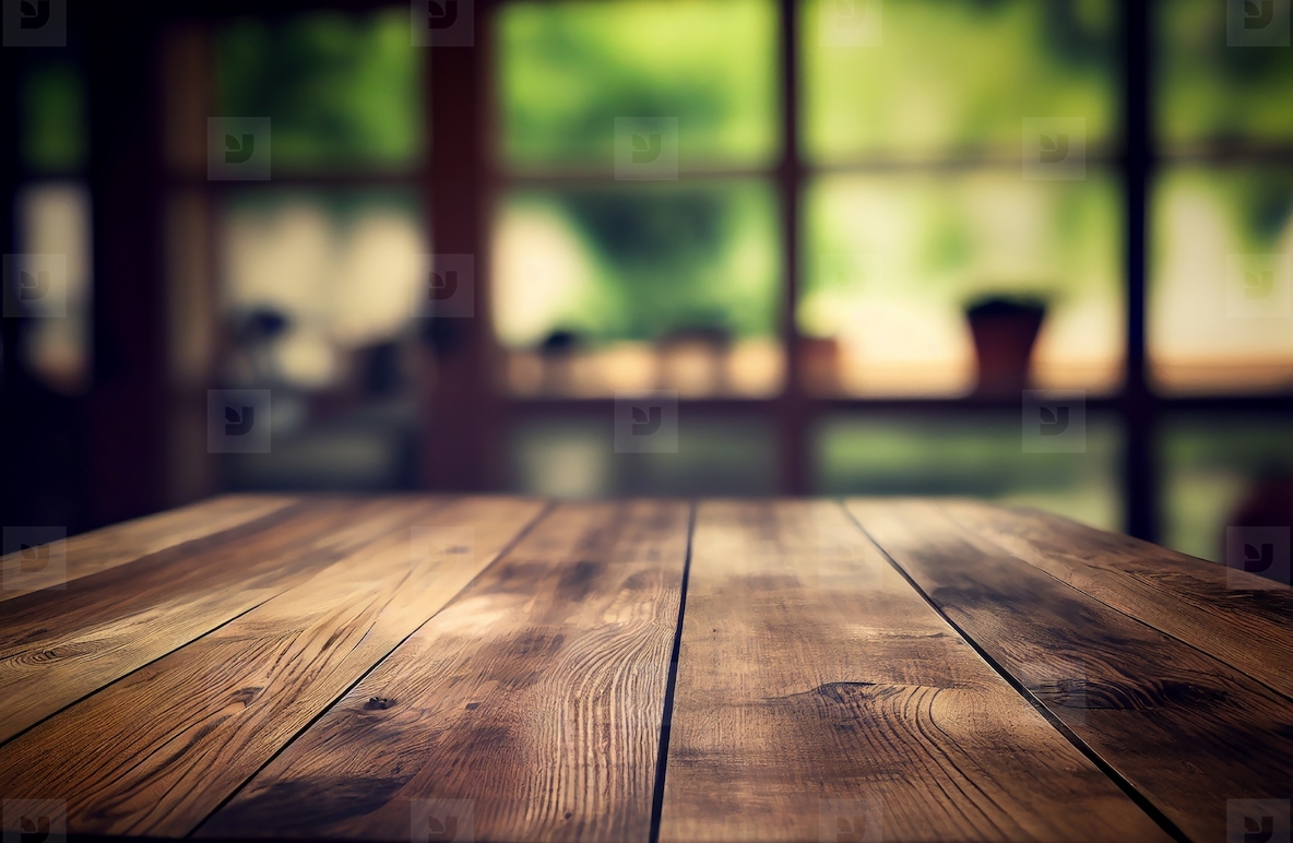 Abstract empty wooden tabletop