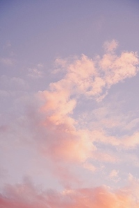 Background images of a kawaii anime style cloudy sky in pastel t
