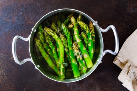 Boiled asparagus