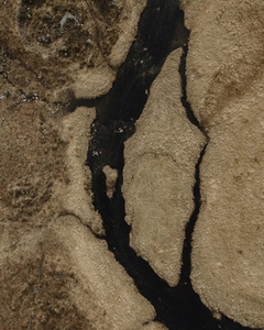 Aerial view river through landscape Assynt