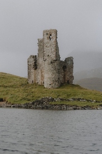 Castle ruins at waters edge